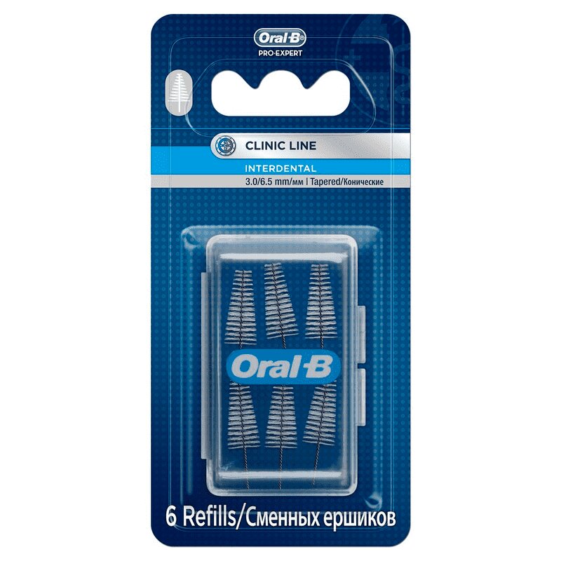 Oral-B Головка сменная для зубных щеток конический ершик 6 шт moroshka ершик nomads