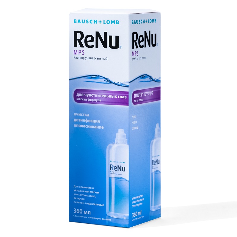 Изображение товара Раствор ReNu MPS 360 мл для ухода за мягкими контактными линзами