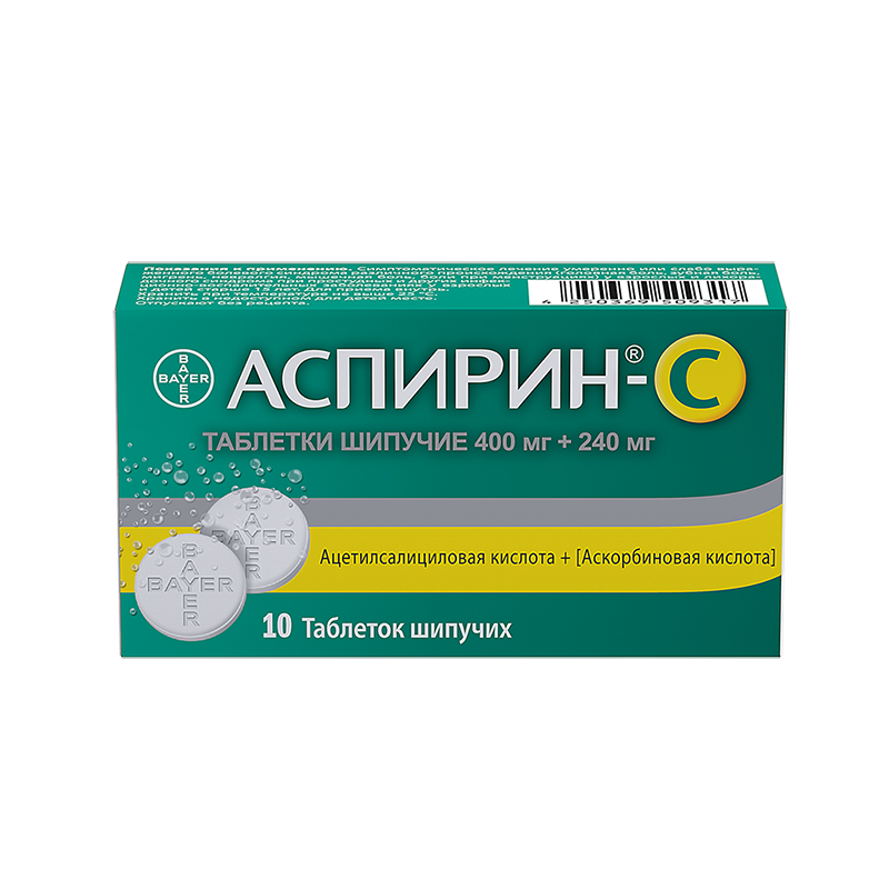 

Аспирин-C 400 мг+240 мг таблетки шипучие 10 шт