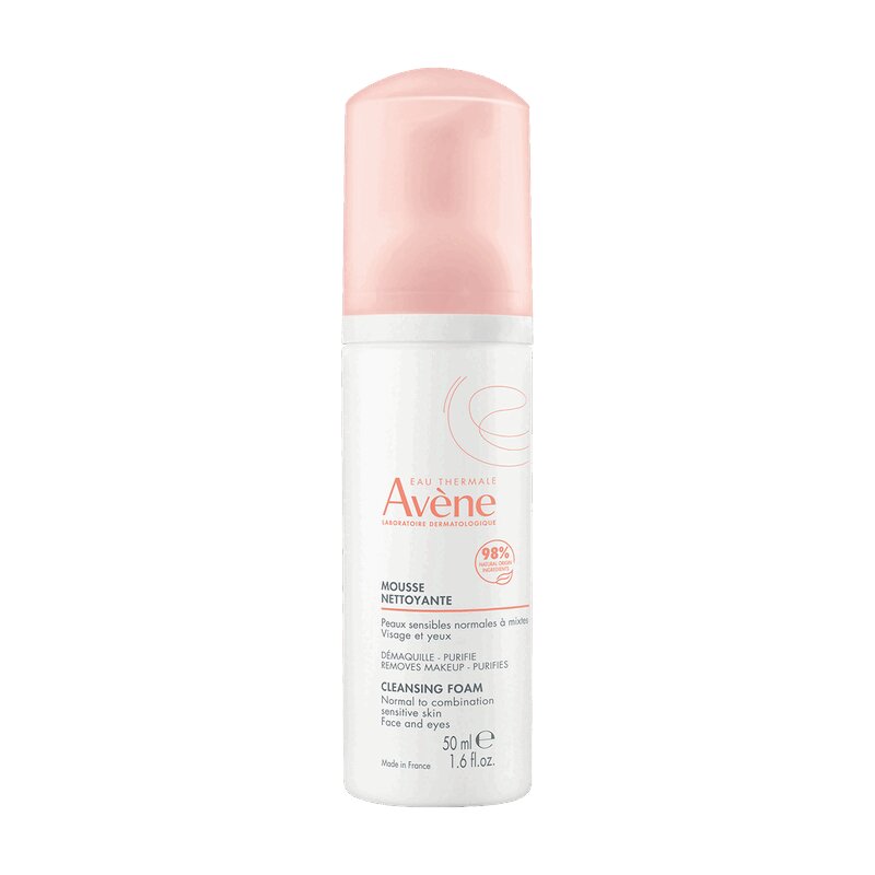 Avene Пенка для лица и области вокруг глаз очищающая 50 мл aravia professional маска очищающая с глиной и aha кислотами для лица deep clean aha mask