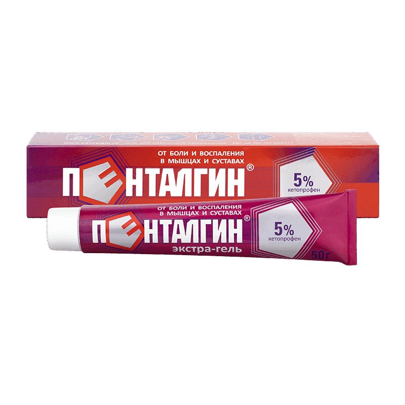 

Пенталгин 5% экстра-гель для наружного применения 50 г