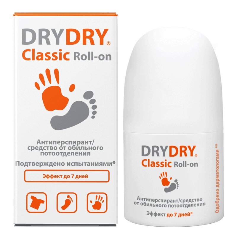 Dry Dry средство от обильного потоотделения длительного действия ролл-он 35 мл dry dry cредство длительного действия от обильного потоотделения 35 мл