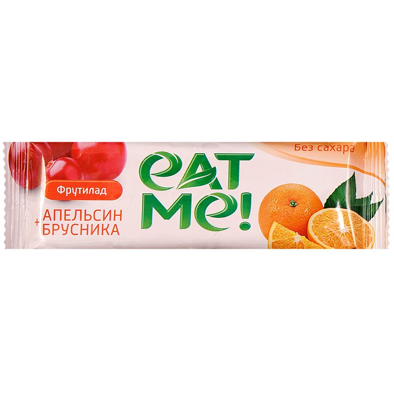 Eat Me! Фрутилад батончик Апельсин-Брусника 30 г мюсли батончик малина брусника без сахара 30 г