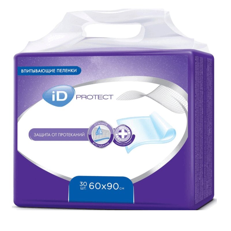 

ID Protect Пеленки впитывающиеся 60х90 см 30 шт