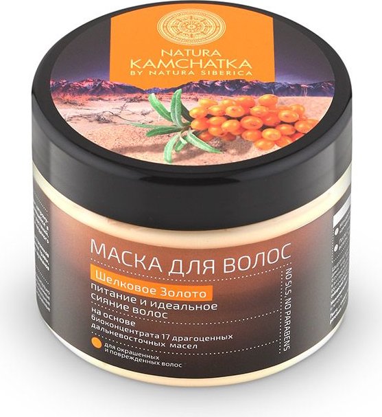 

Натура Камчатка Шелковое Золото маска для волос питание и сияние 300мл