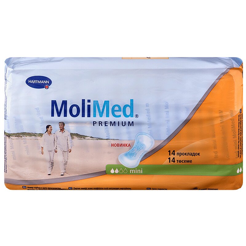 

Прокладки "Molimed premium mini" женск. впитыв. 310 мл. 14 шт. уп. 1 шт арт.1686340/