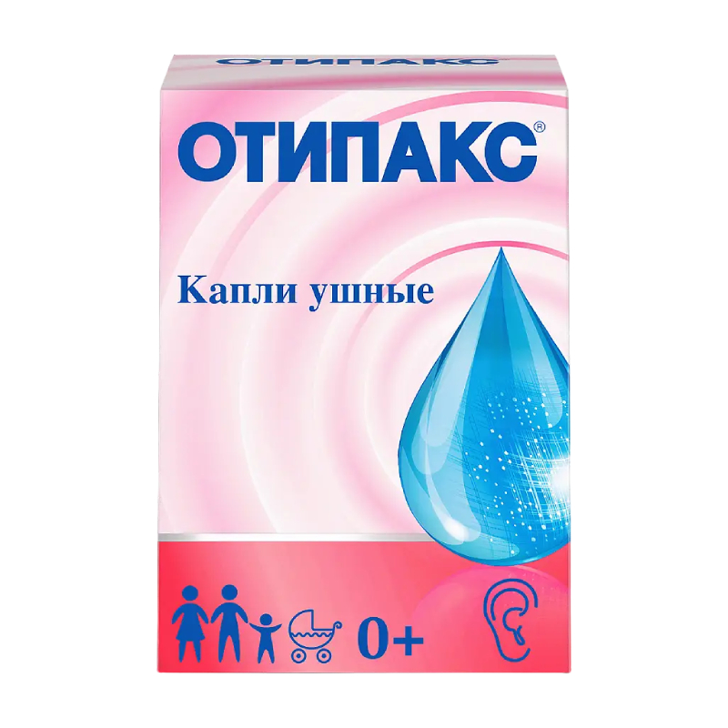 

Отипакс 10 мг/г+40 мг/г капли ушные 16 г