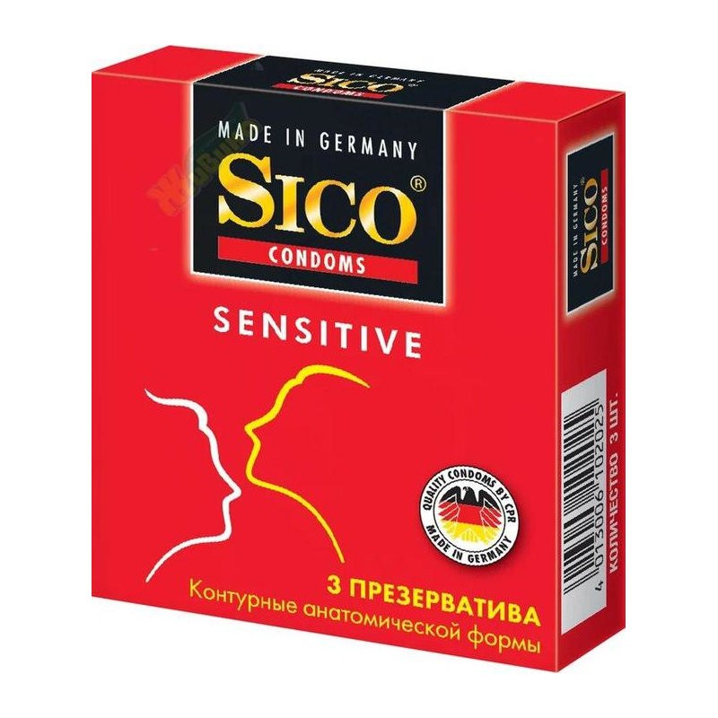 Презерватив Sico Контурные Красные (Sensitive) Бл №3