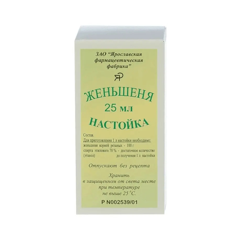 

Женьшеня настойка 25 мл