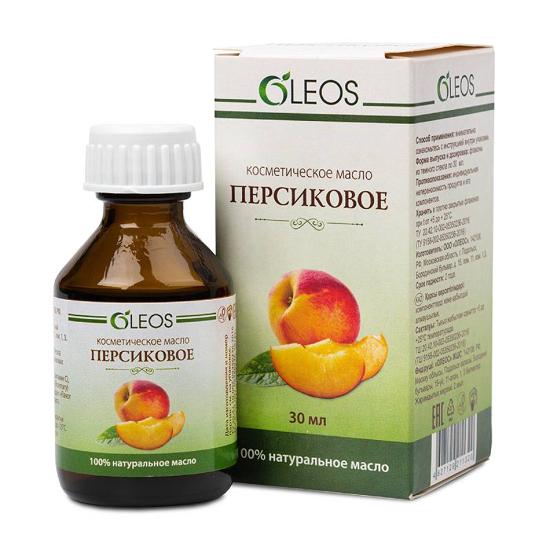 Изображение товара Oleos Масло косметическое Персиковое 30 мл