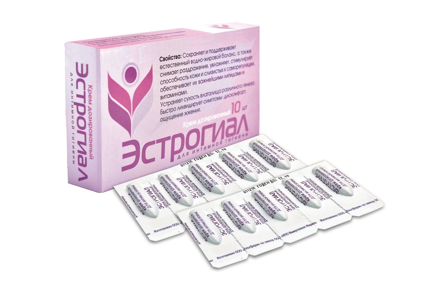 Эстрогиал Крем для интимной гигиены дозированный 1,2 г 10 шт beauty formulas средство для женской интимной гигиены с дезодорирующем эффектом