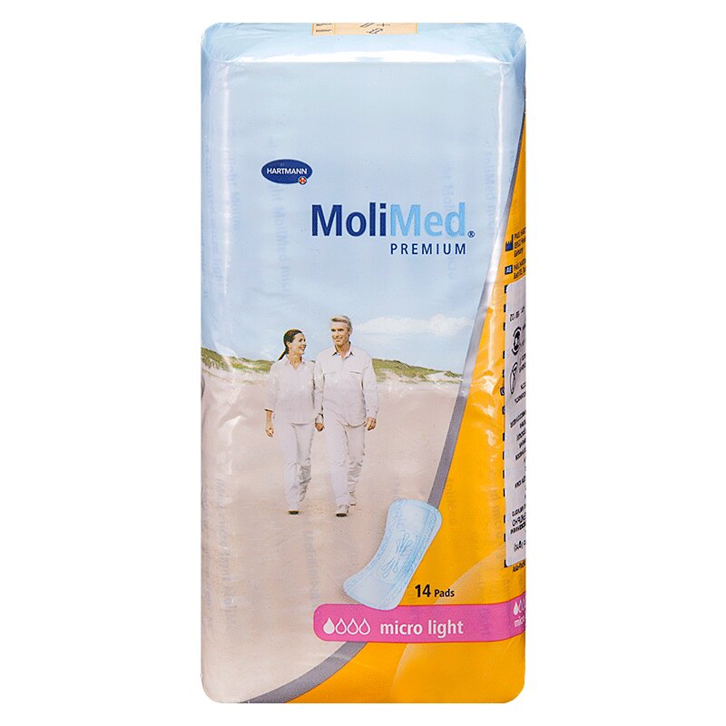

Прокладки "Molimed premium Micro Light" женск. впитыв. 125 мл. 14 шт