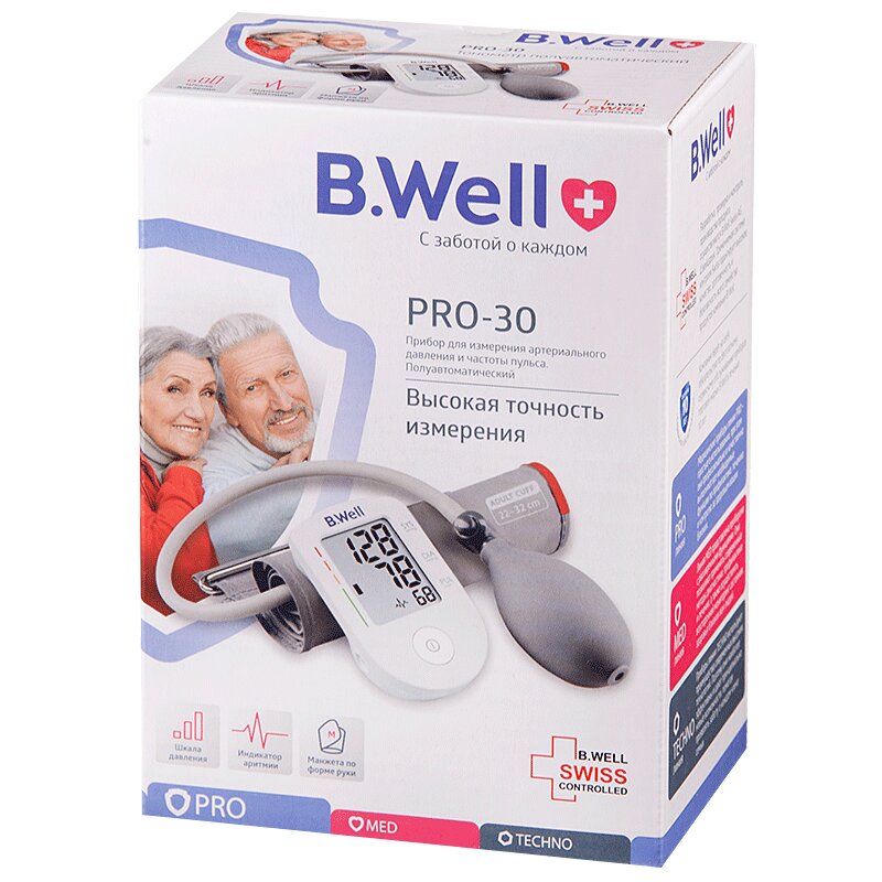 

B.Well Тонометр полуавтоматический PRO-30