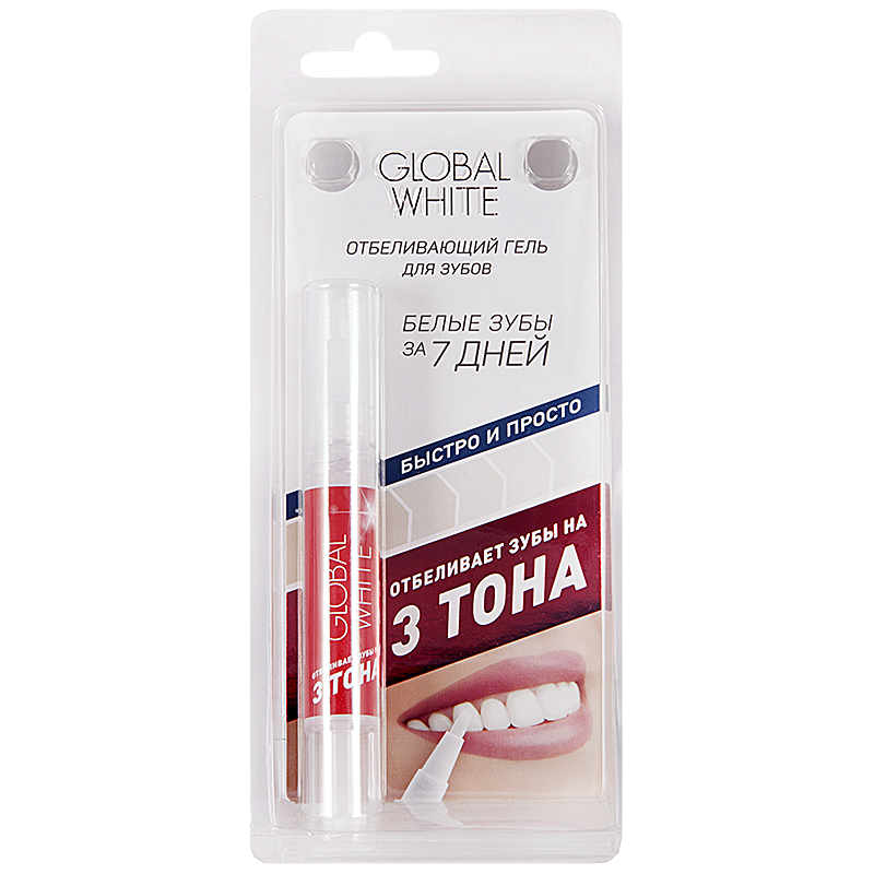 Global White Карандаш-гель для отбеливая зубов 5 мл прорезыватель для зубов зайка mammelan маммелан