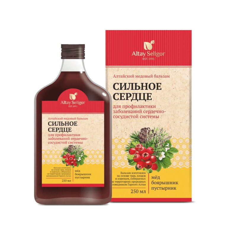 

Бальзам Алтайский медовый Сильное сердце фл.250 мл