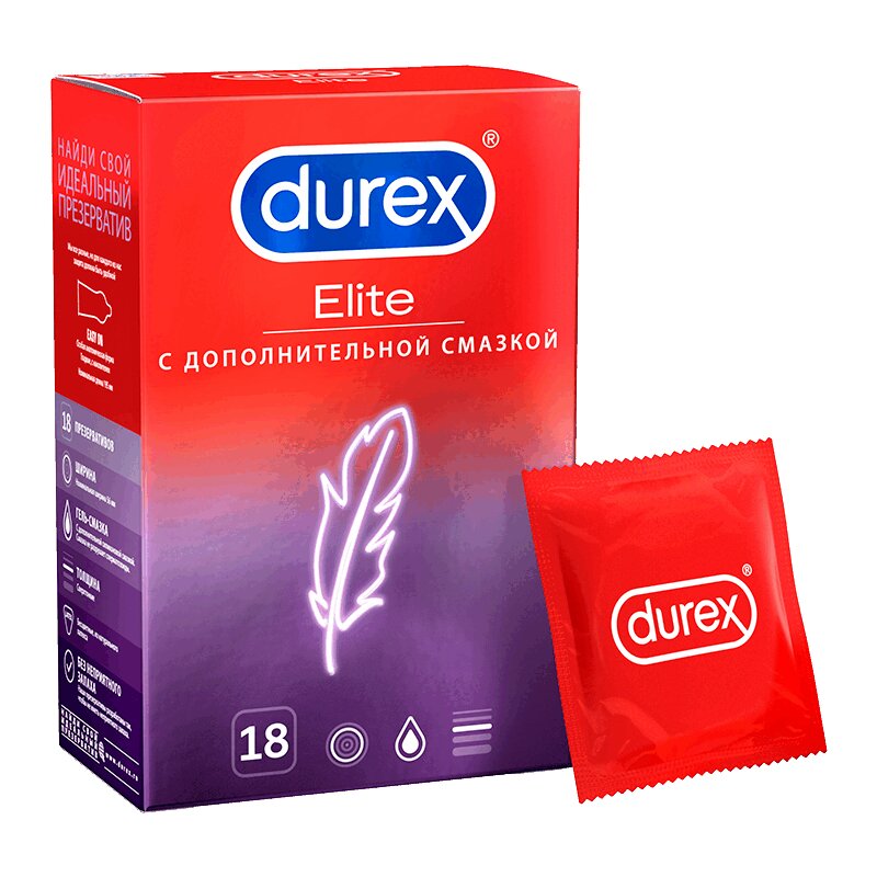 Durex Элит Презервативы 18 шт презервативы сико контурные анатомической формы sensitive 12