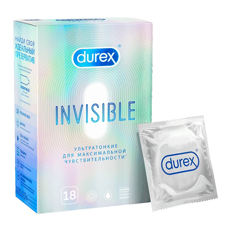 Durex Инвизибл Презервативы 18 шт durex инвизибл xxl презервативы 12 шт