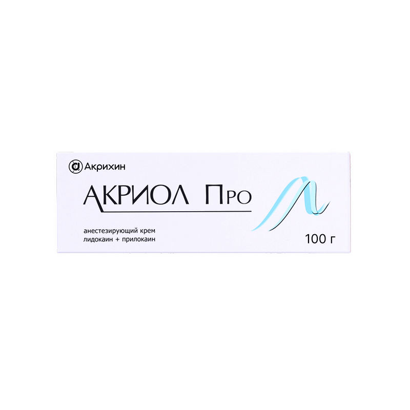 Изображение товара Акриол Про 2,5%+2,5% крем для анестезии 100 г для процедур и язв