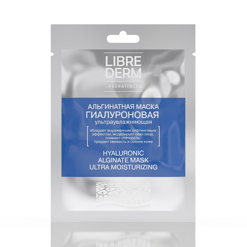 Изображение товара Librederm Hyaluronic Гиалуроновая маска для лица альгинатная ультраувлажняющая 30 г