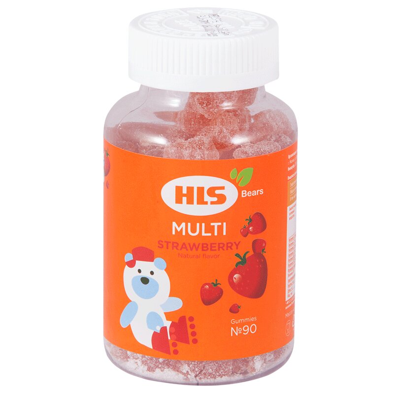 HLS Мишки Мультивитамин пастилки жевательные 90 шт бэби формула мишки витамин д3 пастилки жевательные 30 шт