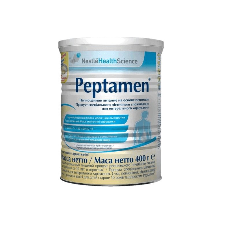 Пептамен смесь для детей 10 лет и взрослых 400 г нутридринк компакт протеин смесь жидкая для энтерального питания клубника 125мл 4