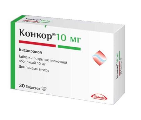 Изображение товара Конкор 10 мг таблетки 30 шт для гипертензии и сердечной недостаточности