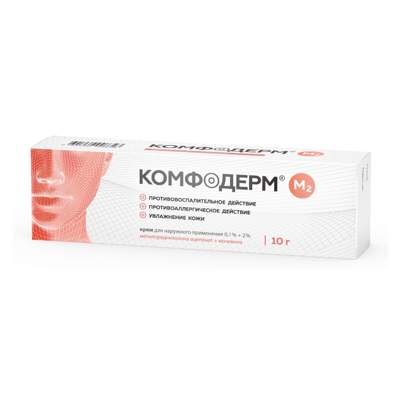 

Комфодерм М2 0,1%+2% крем для наружного применения 10 г