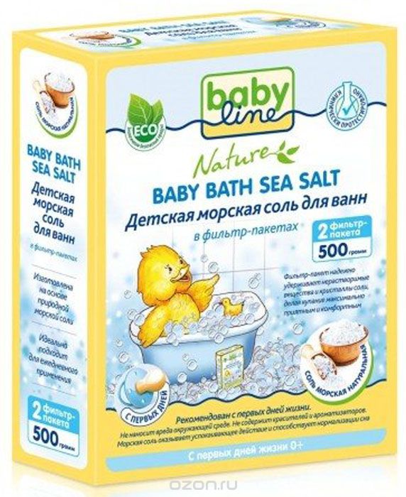 

BabyLine Nature Соль морская для ванн детская 500 г