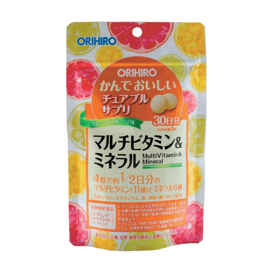 Orihiro Мультивитамины и минералы со вкусом Тропических фруктов таб. напиток aziano со вкусом личи 0 35 литра слабогазированный пэт 12 шт в уп