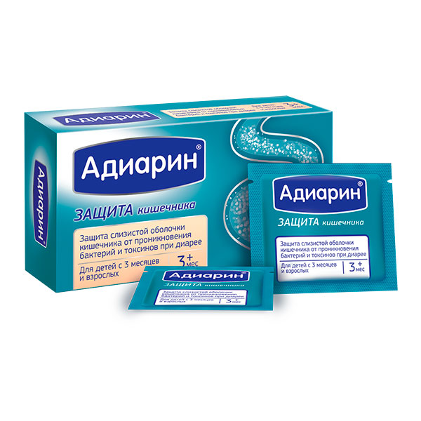 Адиарин Защита кишечника порошок для приема внутрь 250 мг пак.8 шт