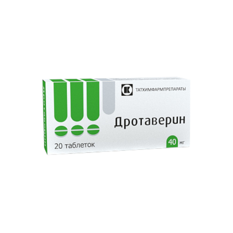 

Дротаверин 40 мг таблетки 20 шт