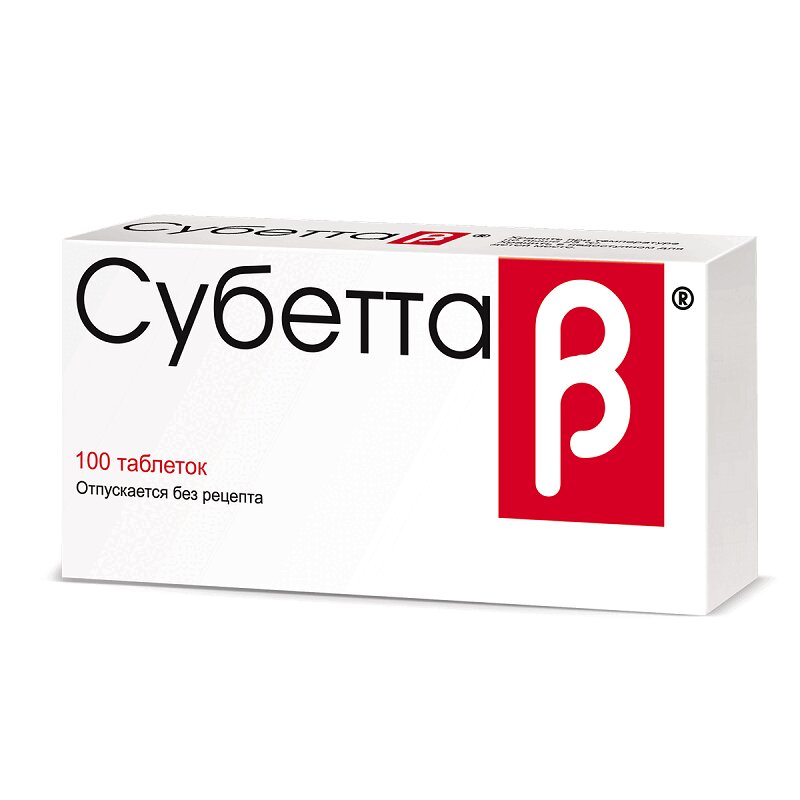 Изображение товара Субетта таблетки для рассасывания при диабете и нарушениях глюкозного обмена 100 шт