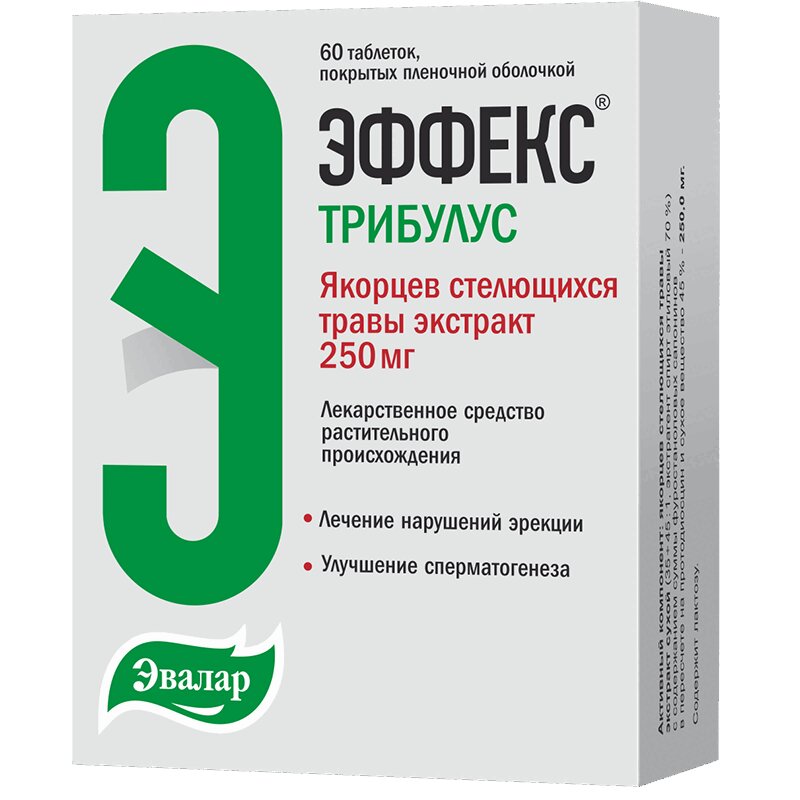 ЭФФЕКС Трибулус таблетки 250 мг 60 шт эффекс трибулус таблетки 250 мг 60 шт