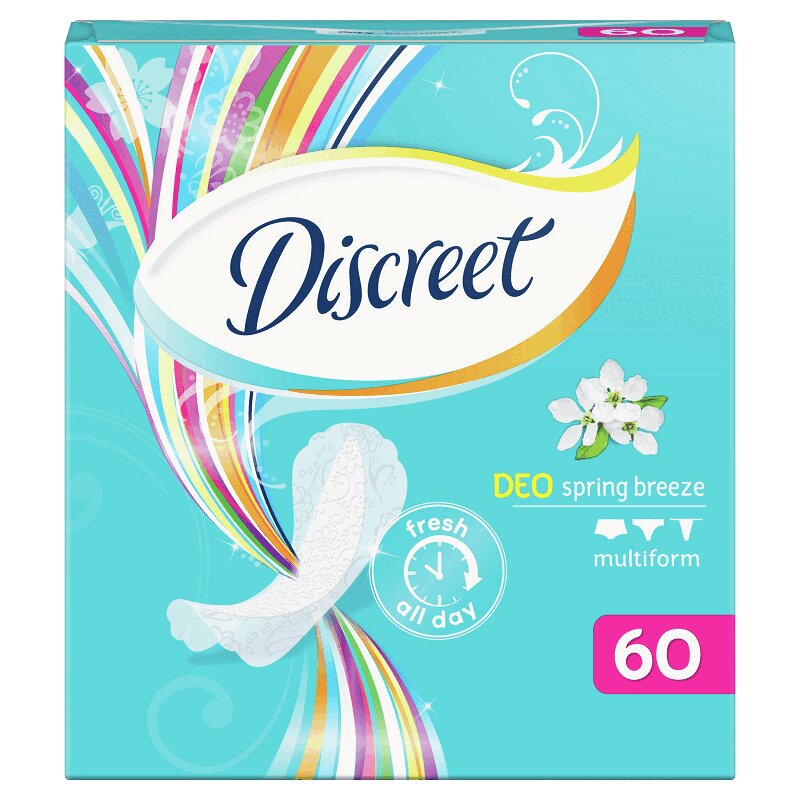 

Discreet Прокладки ежедневные Мультиформ Трио Весенний бриз 60 шт