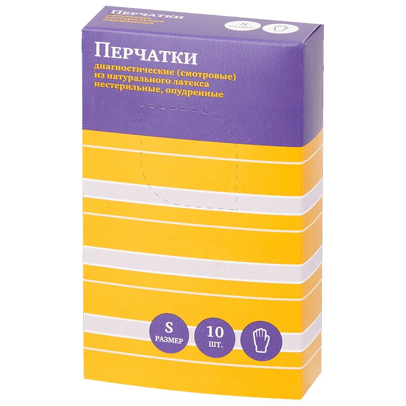 

PL Перчатки латексные нестерильные р.S