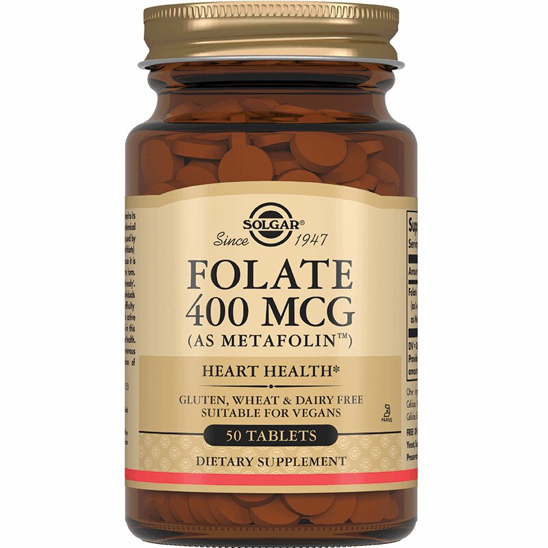 Solgar Фолат (Метафолин) таблетки 400 мкг 50 шт фуразолидон таблетки 50 мг 10