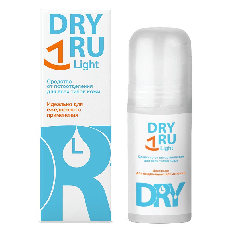 DRYRU Лайт средство от пота для всех типов кожи фл. 50 мл 5d elite средство от пота и запаха стоп 1 5 г 10 шт