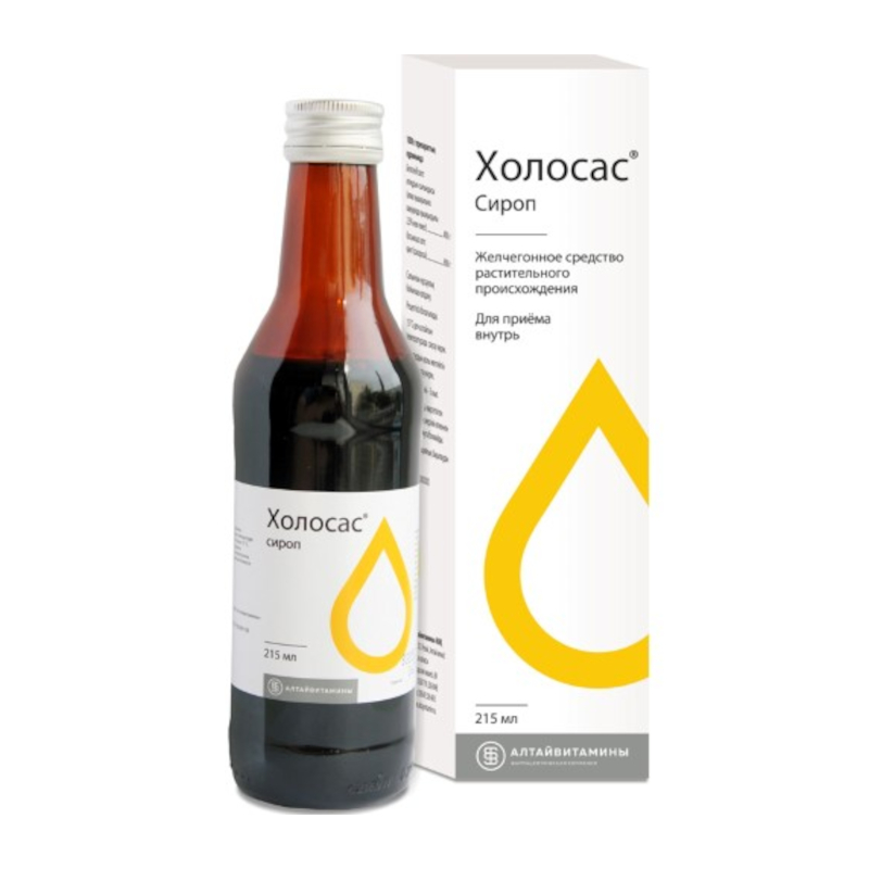 Изображение товара Холосас сироп 215 мл натуральное желчегонное средство для печени и желчного пузыря