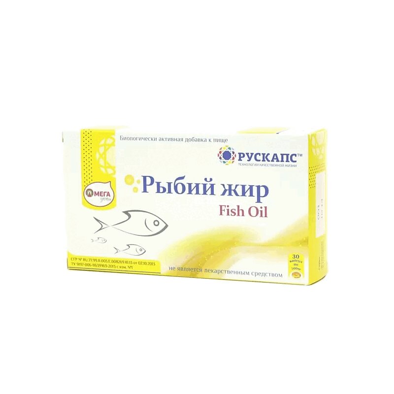 Омега Дети Рыбий жир капсулы 0,5 мг 30 шт супрадин кидс рыбки таб жеват омега 3 холин 30