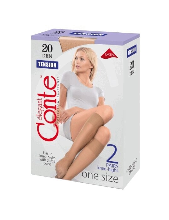 

Конте Теншион 20 Гольфы женские (8С-3СП) (2 пары) р.23-25 Бронза