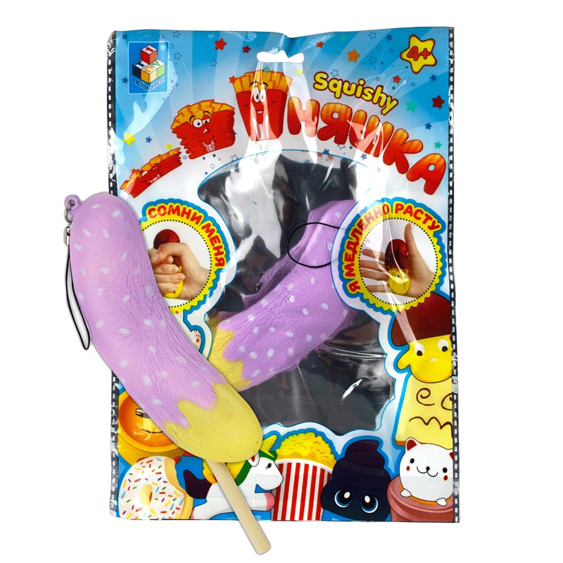 1toy Игрушка-антистресс Мммняшка банан в карамели мои игрушки стихи с наклейками