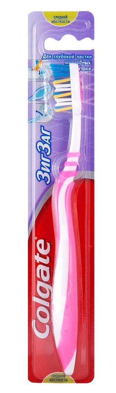 Зубная щетка Colgate Зиг-Заг Плюс средняя smartpick скребок для чистки языка