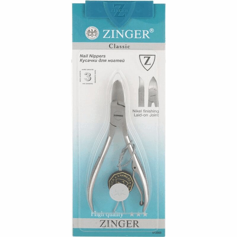 Zinger Кусачки педикюрные brigitte bottier 316 лак для ногтей фактурный искрящееся серебро sugar sand 12 мл