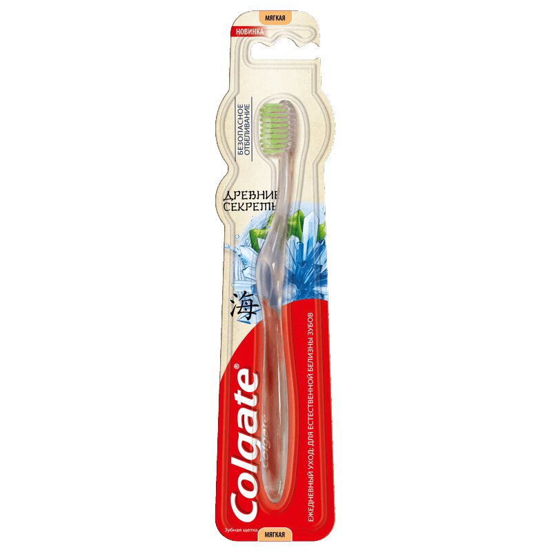 

Colgate Древние секреты Зубная щетка для безопасного отбеливания Мягкая щетина