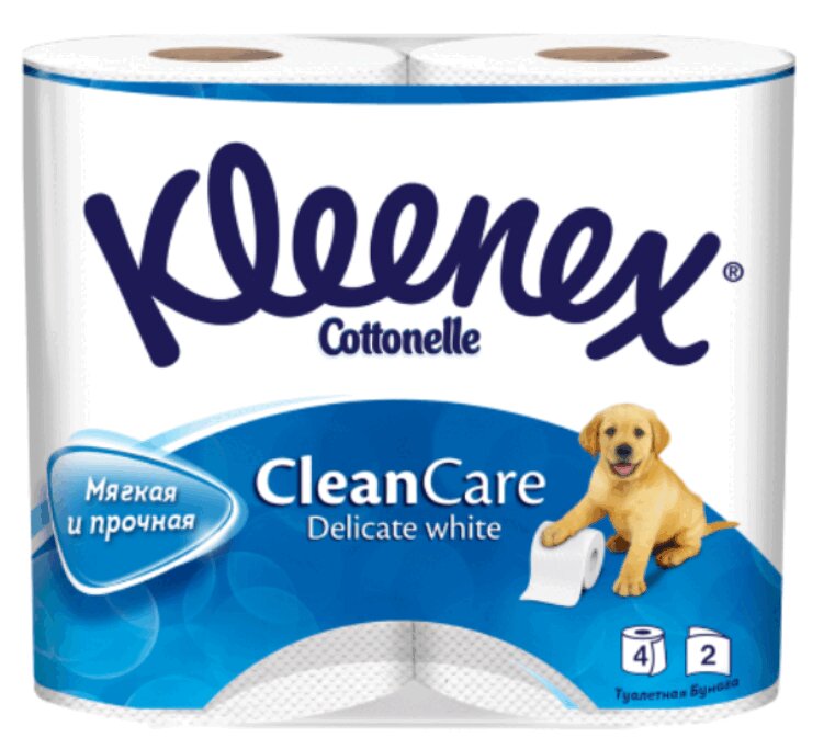 Изображение товара Клинекс Бумага туалетная Деликат Уайт 4 шт бел.