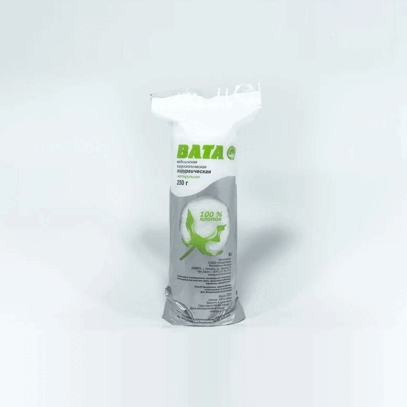 

Вата хирургическая н/стер 250 г