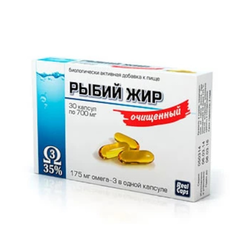 

RealCaps Рыбий жир очищенный 700 мг капсулы 30 шт