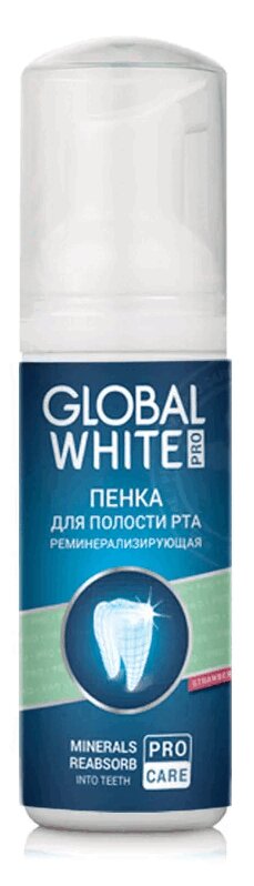 

Global White Пенка для полости рта реминерализующая 50 мл