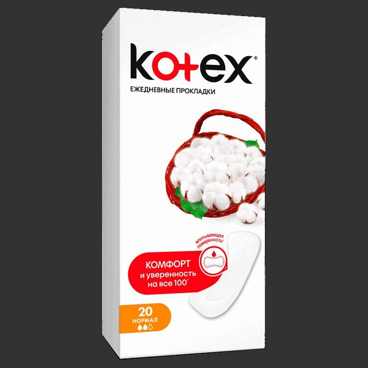 Изображение товара Kotex Прокладки ежедневные нормал 20 шт