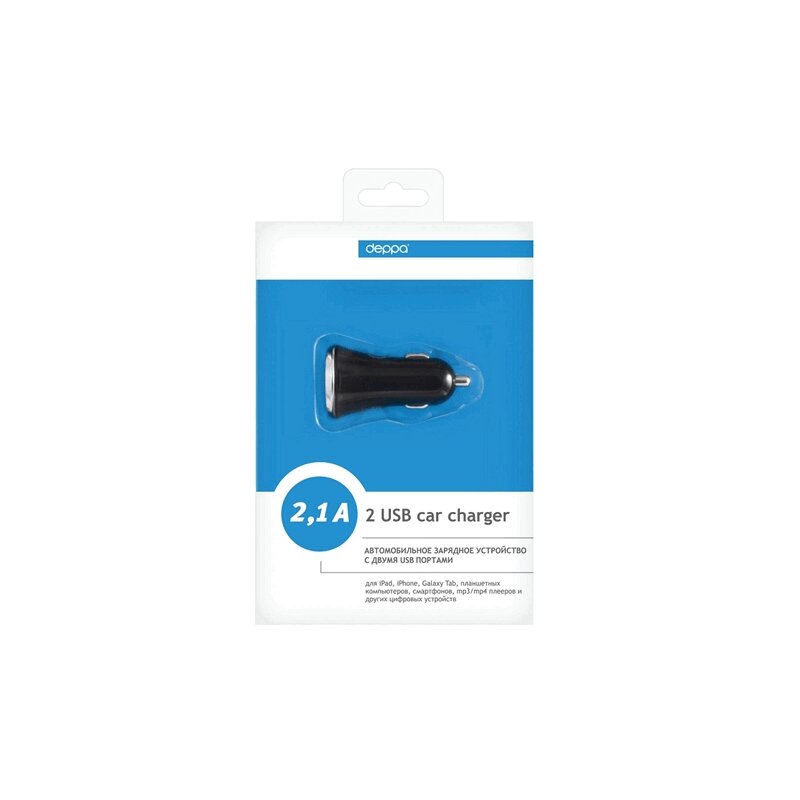 

ДЕППА АЗУ 2 USB 2 1А черный